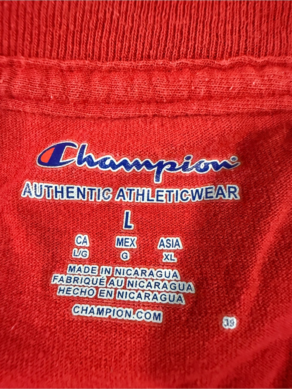 Champion Temple Football T-Shirt Men’s Large Red NCAA College Sports Graphic Tee - Picture 7 of 8